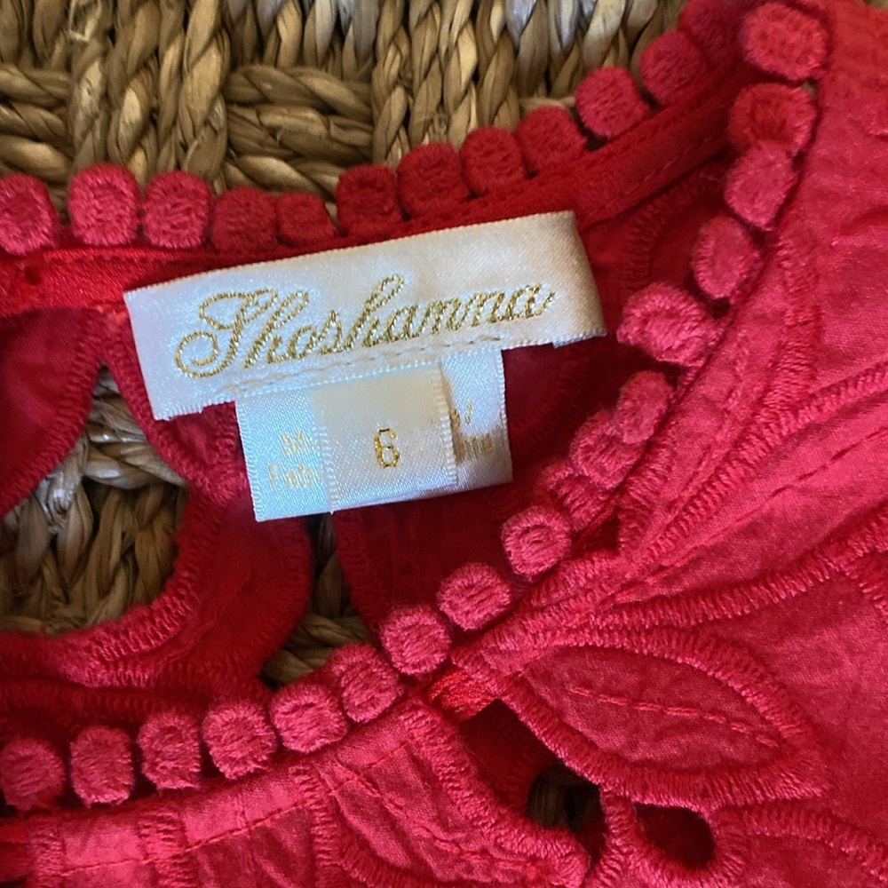 Shoshanna Red Lace Midi Dress - Picture 5 of 10